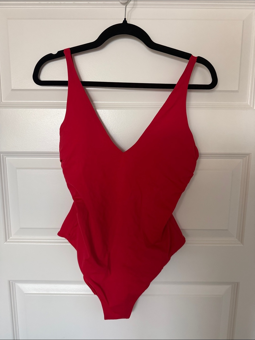 Everlane red v neck one piece swimsuit